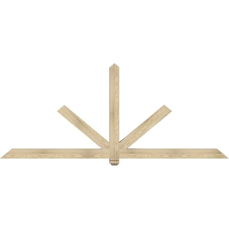 Ekena Millwork Kennewick Rough Sawn Timber Gable Bracket, Douglas Fir, 96"W x 40"H x 4"D x 4"F, 10/12 Pitch GBW096X40X0404KEN00RDF